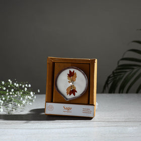 Sage - sri aurobindo ashram clay diya with wax 24