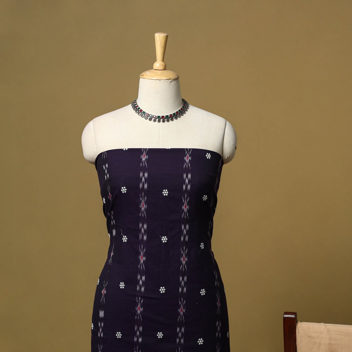 Sambalpuri ikat handloom cotton 3pc unstitched dress