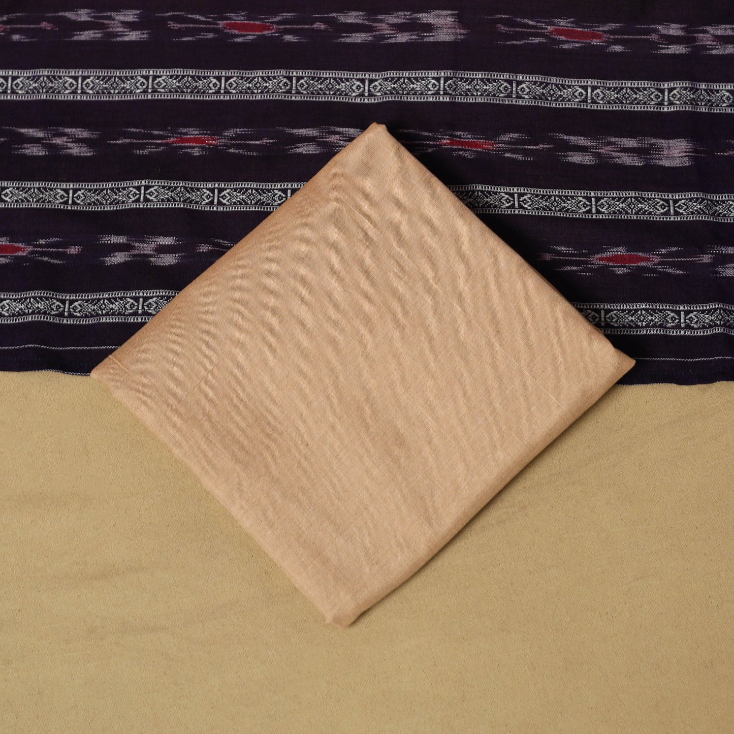 Sambalpuri ikat handloom cotton 3pc unstitched dress