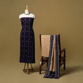 Sambalpuri ikat handloom cotton 3pc unstitched dress