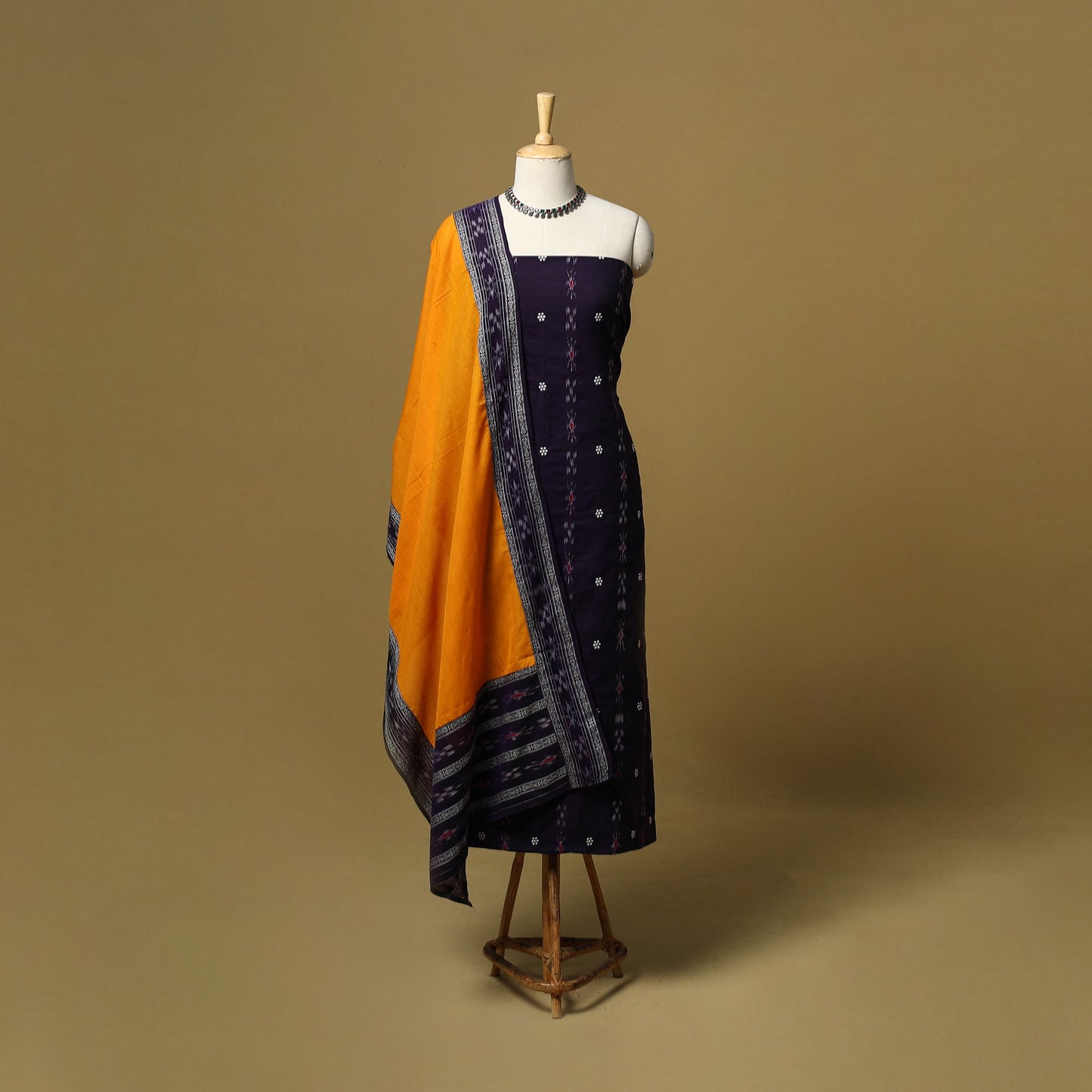 Sambalpuri ikat handloom cotton 3pc unstitched dress