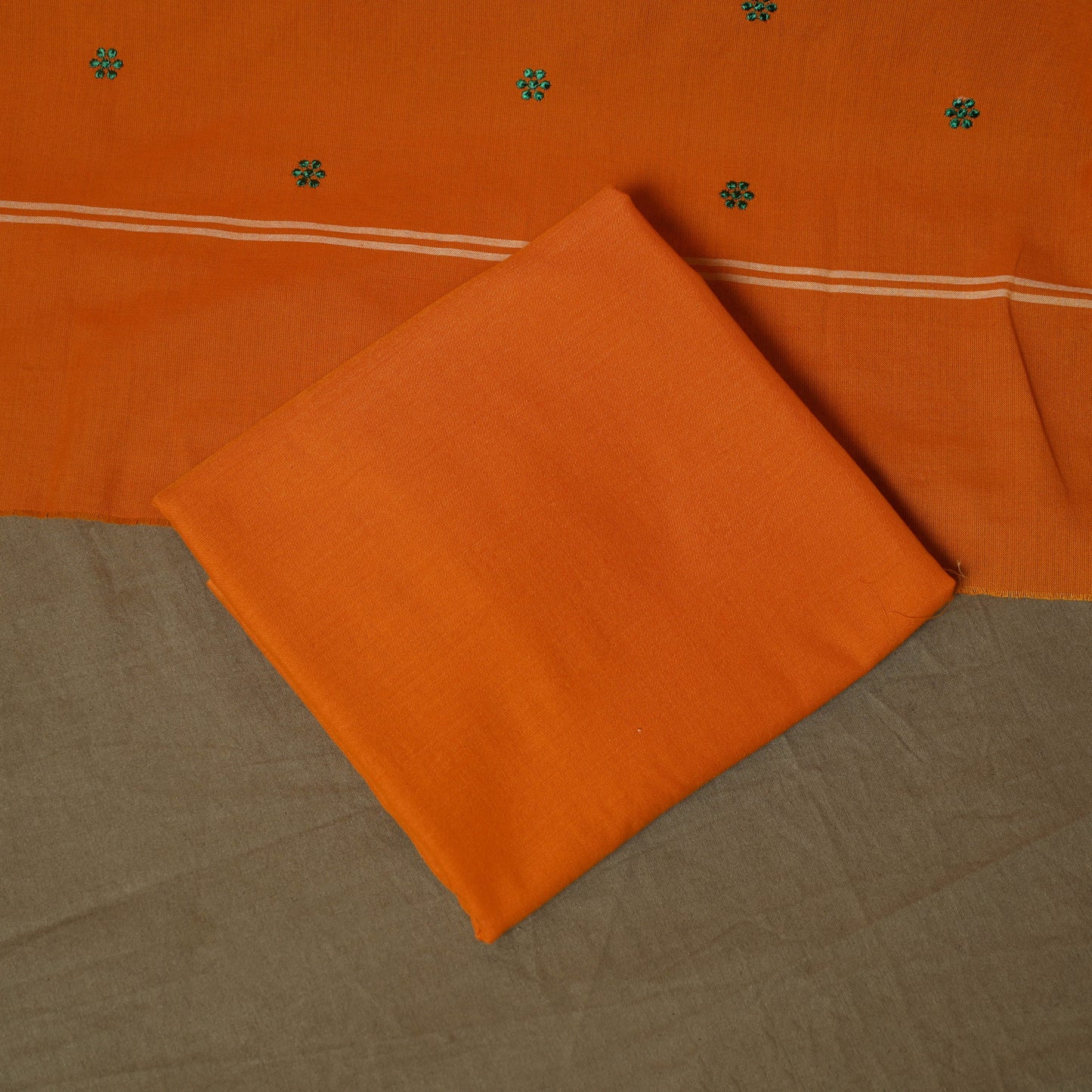 Sambalpuri ikat handloom embroidered cotton 3pc unstitched