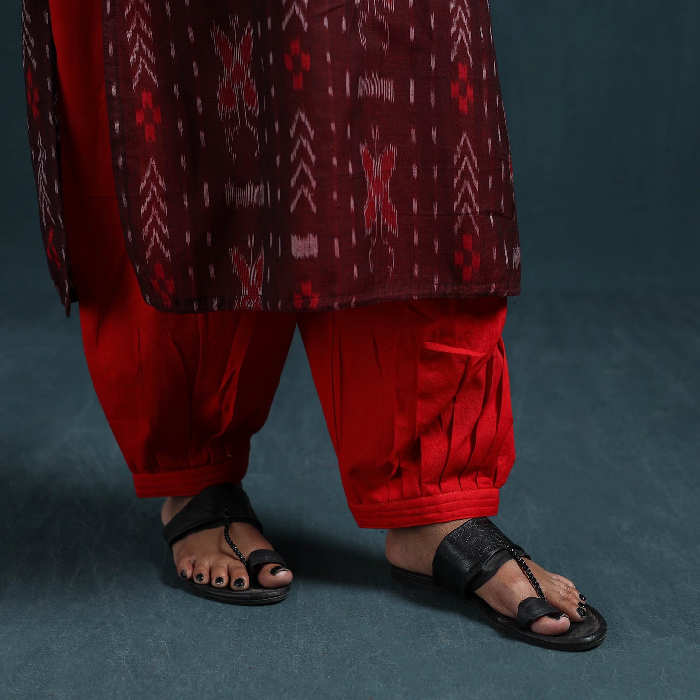 Sambalpuri ikat pure cotton suit set with dupatta for women