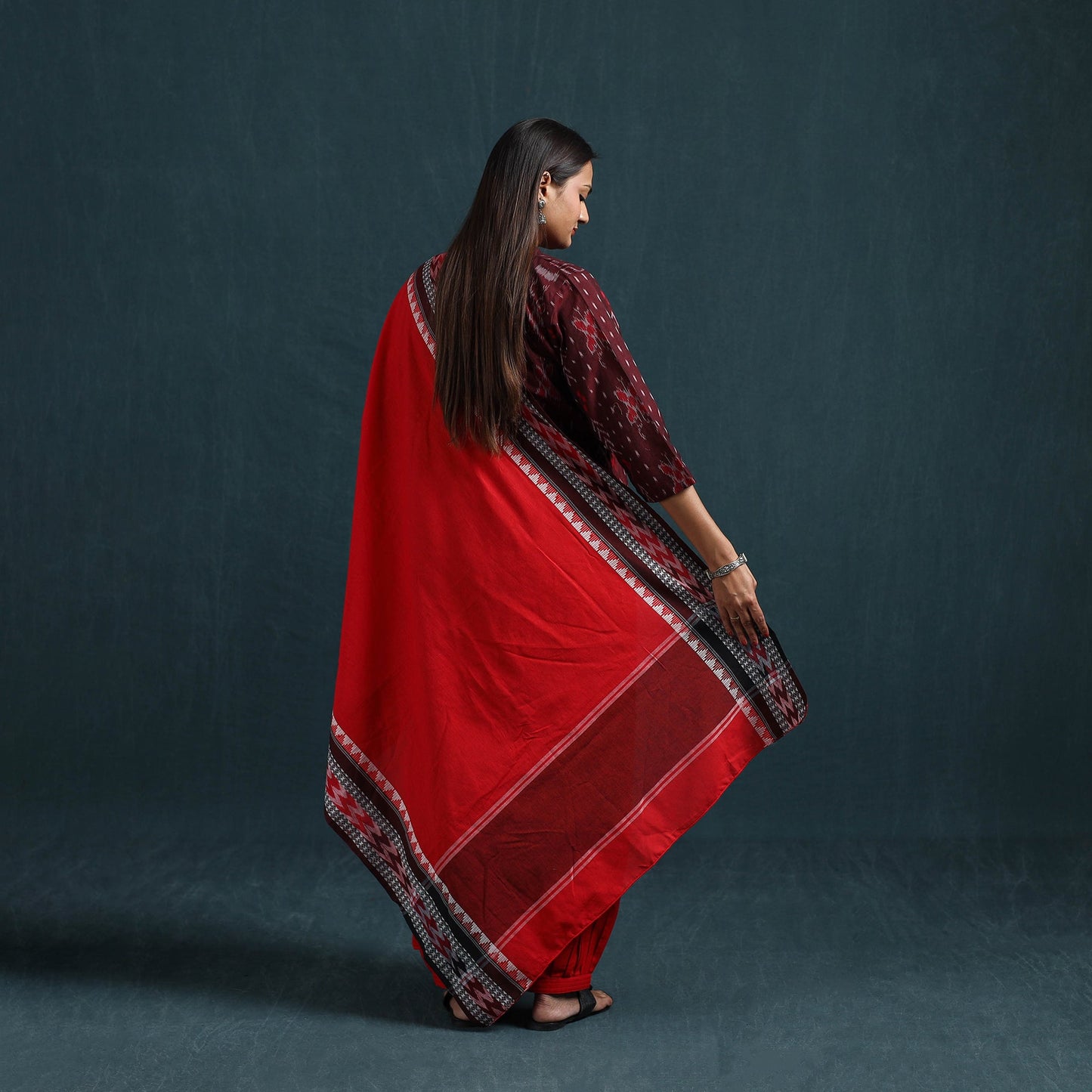Sambalpuri ikat pure cotton suit set with dupatta for women