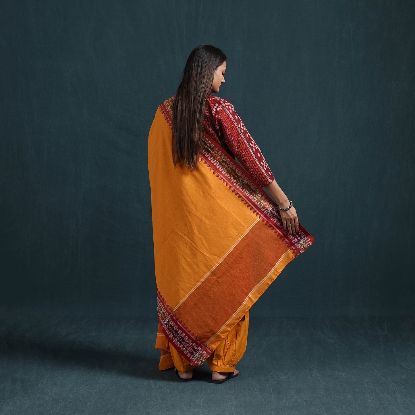 Sambalpuri ikat pure cotton suit set with dupatta for women