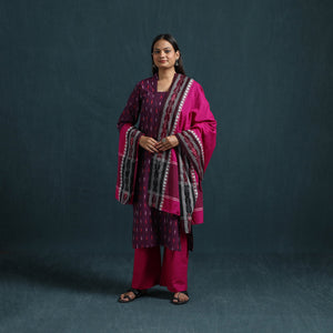 Sambalpuri ikat pure cotton suit set with dupatta for women
