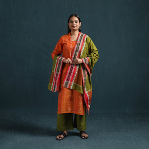 Sambalpuri ikat pure cotton suit set with dupatta for women