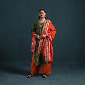 Sambalpuri ikat pure cotton suit set with dupatta for women