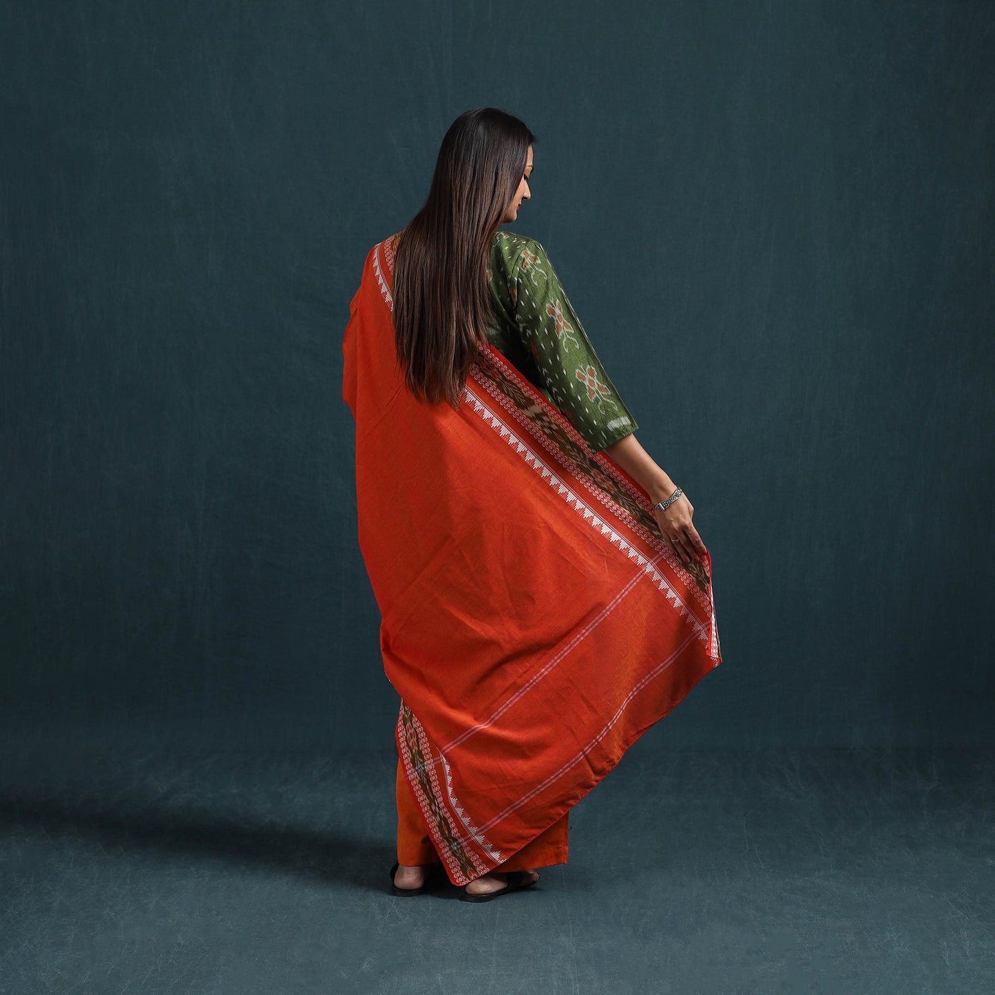Sambalpuri ikat pure cotton suit set with dupatta for women
