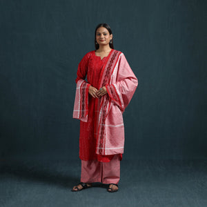 Sambalpuri ikat pure cotton suit set with dupatta for women