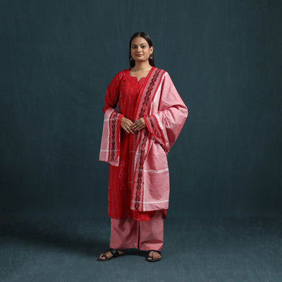 Sambalpuri ikat pure cotton suit set with dupatta for women