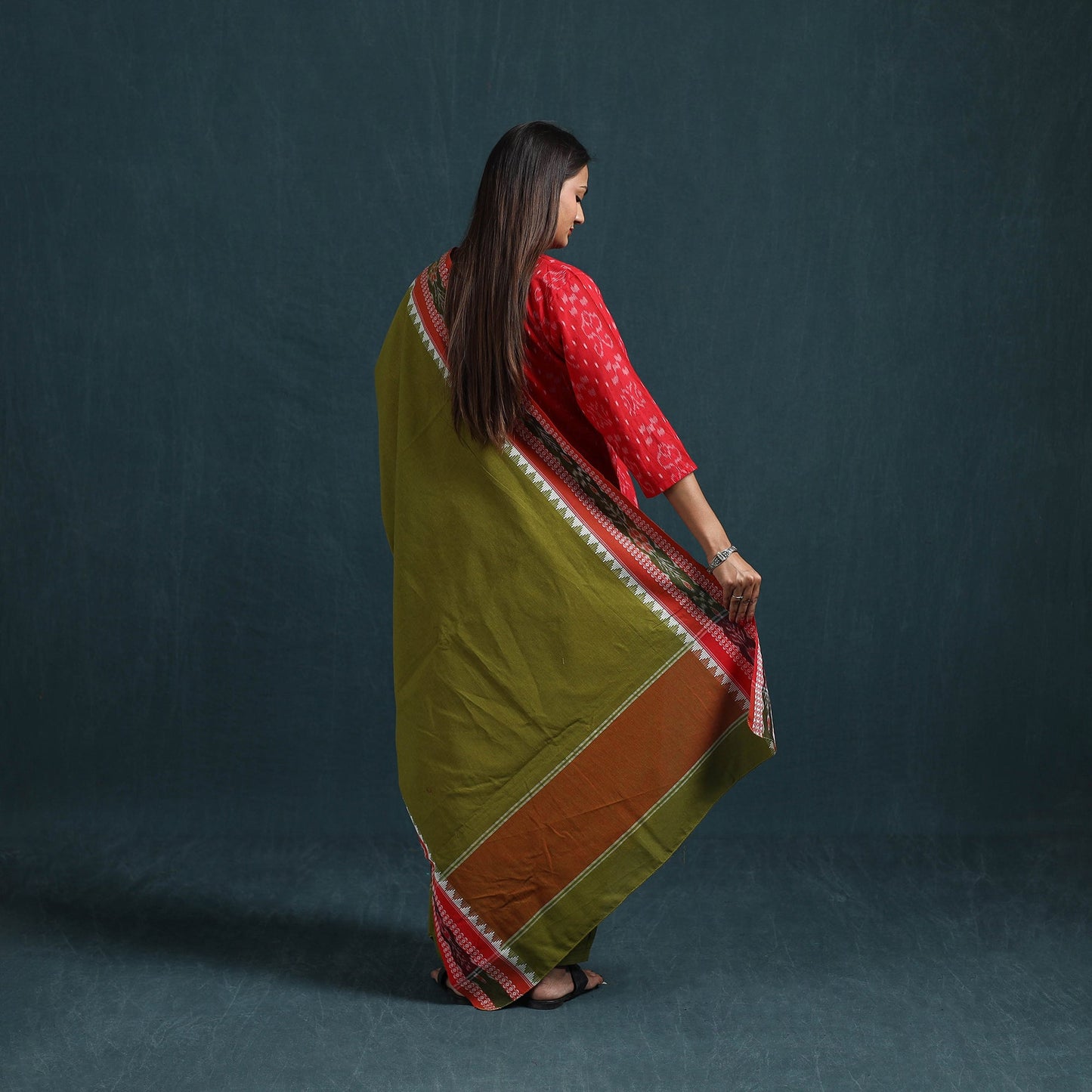 Sambalpuri ikat pure cotton suit set with dupatta for women