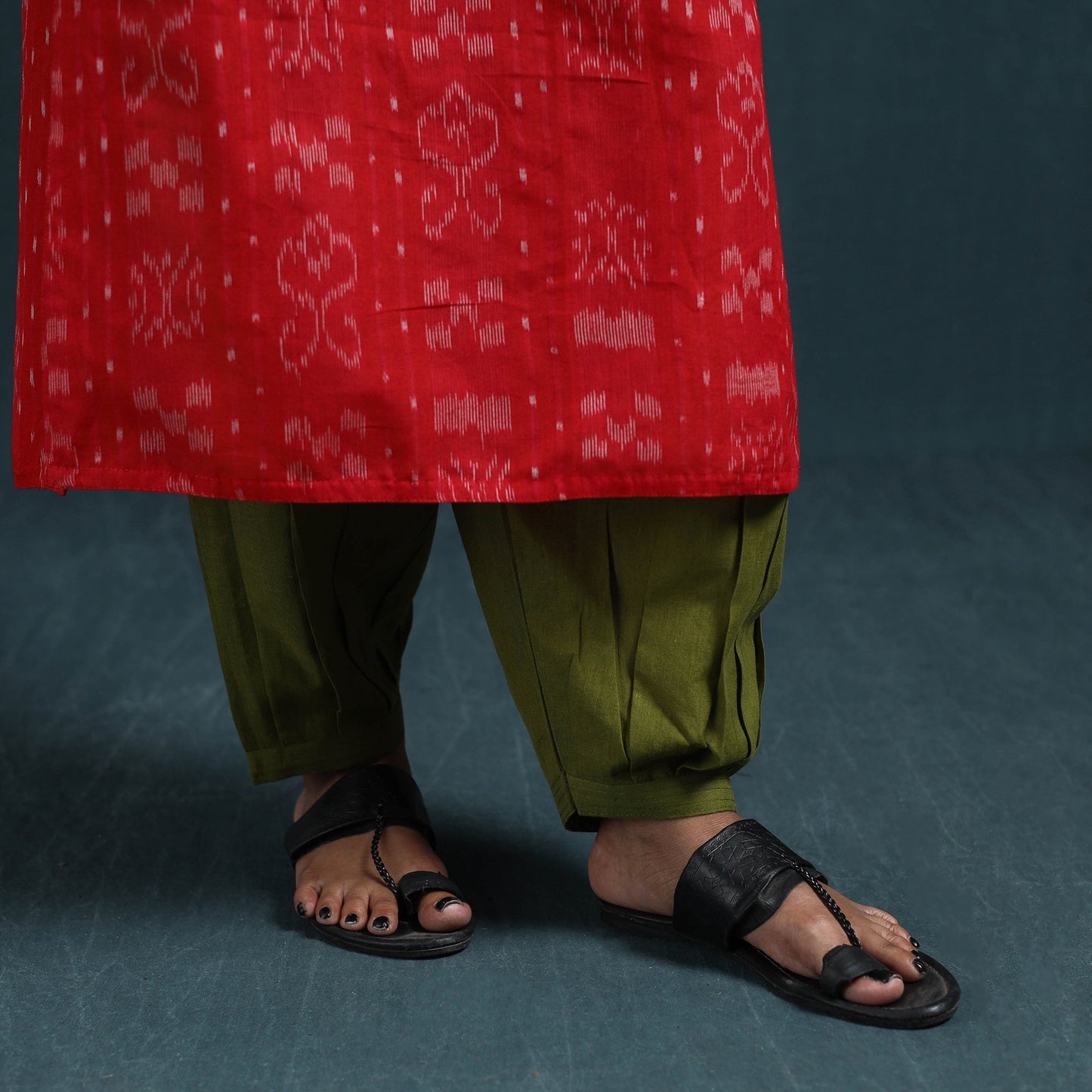 Sambalpuri ikat pure cotton suit set with dupatta for women