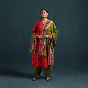 Sambalpuri ikat pure cotton suit set with dupatta for women