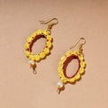 Buy Samoolam Handmade Crochet And Bell Hoop Earrings ~ Yellow Online at iTokri.com