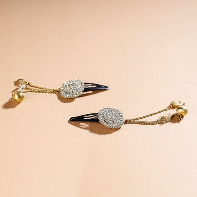 Buy Samoolam Handmade Crochet Flower Hair Clips Set ❤ Cinnamon Rose Online at iTokri.com
