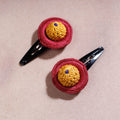 Buy Samoolam Handmade Crochet Flower Hair Clips Set ❤ Yellow Online at iTokri.com