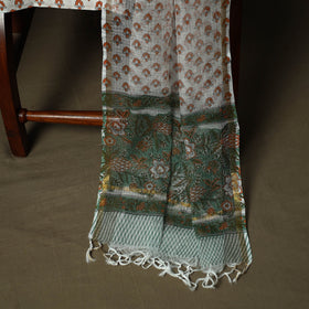 Sanganeri block print cotton 3pc unstitched dress material