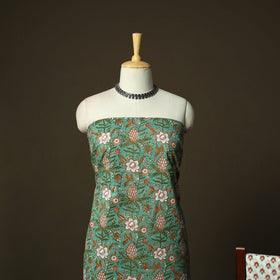 Sanganeri block print cotton 3pc unstitched dress material