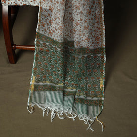 Sanganeri block print cotton 3pc unstitched dress material