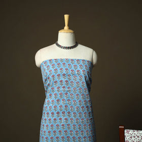 Sanganeri block print cotton 3pc unstitched dress material