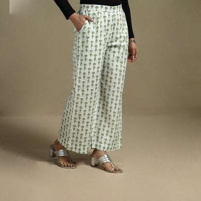 Sanganeri block print cotton elasticated palazzo 26 - s