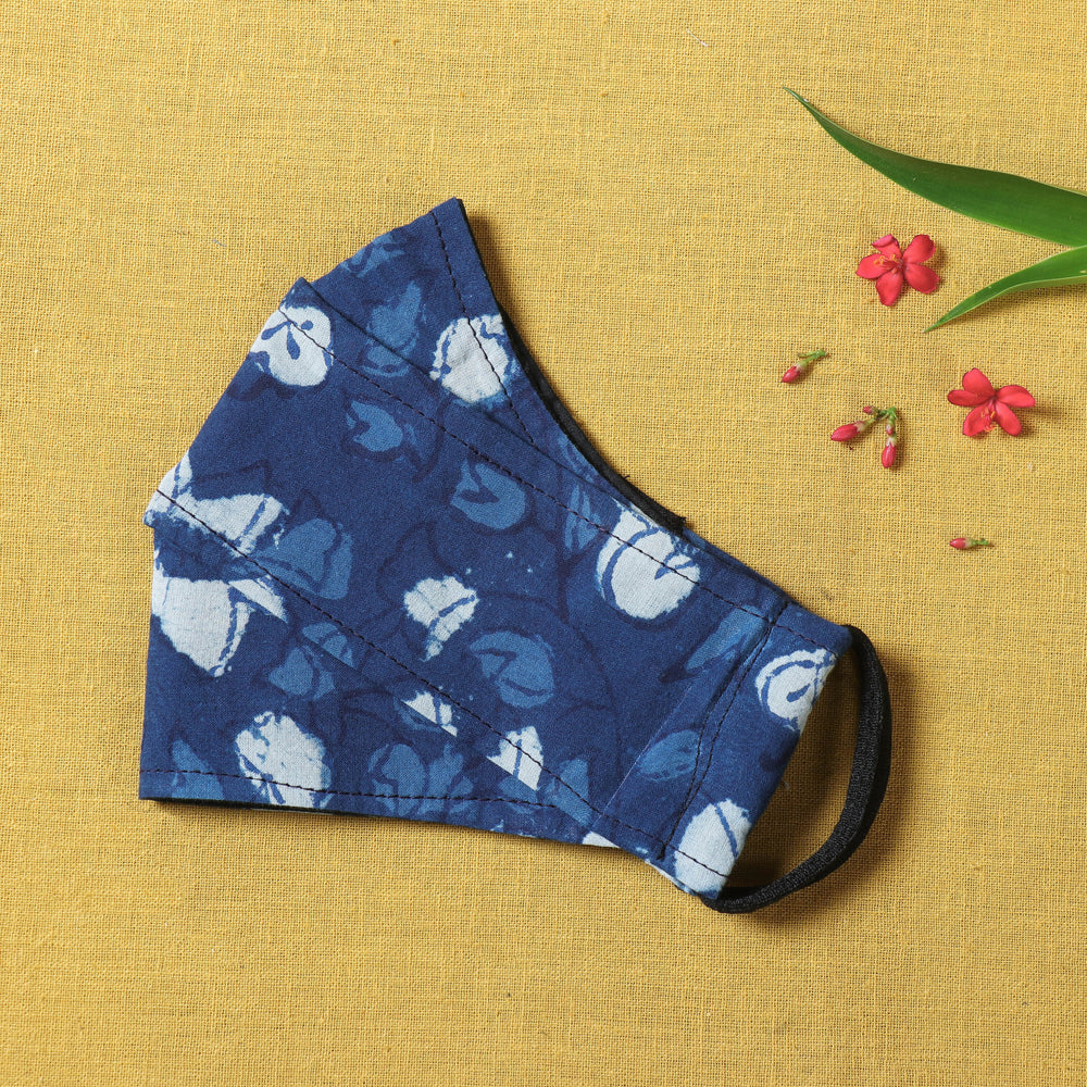  Sanganeri Block Printed Cotton 3 Layer Maska Snug Fit Face Cover 