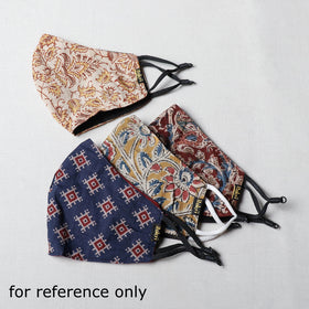  Sanganeri Block Printed Cotton 3 Layer Snug Fit Face Cover 