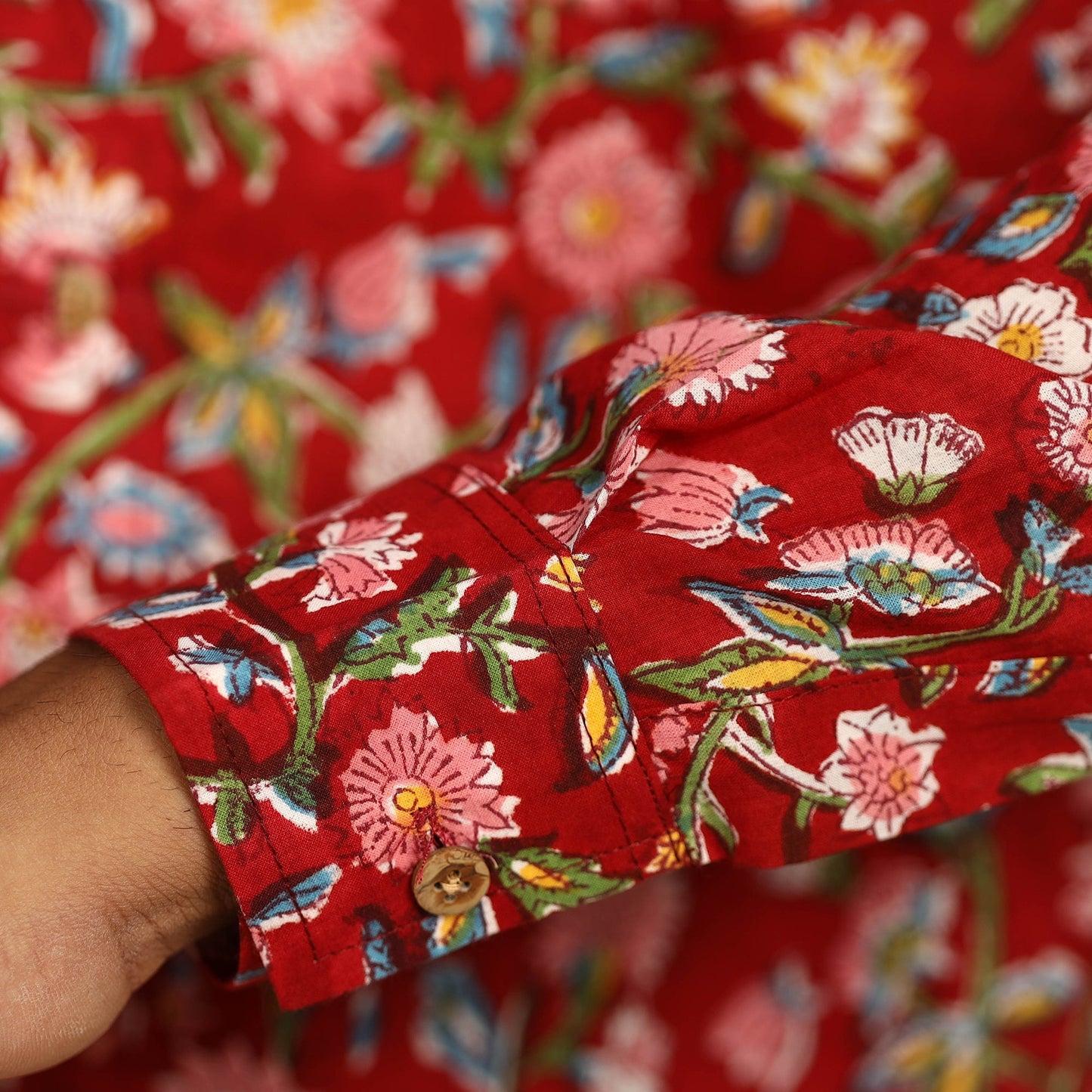 Sanganeri printed cotton men full sleeve shirt 01