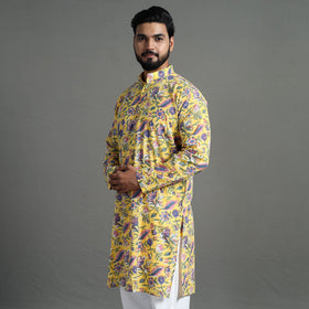 Buy Sanganeri Block Printed Cotton Men Long Kurta 09 Online at iTokri.com