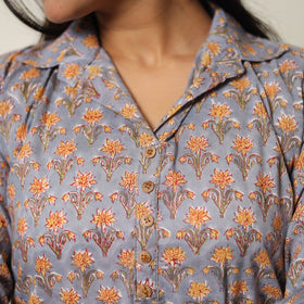 Sanganeri block printed cotton co-ord set 01 - handcrafted