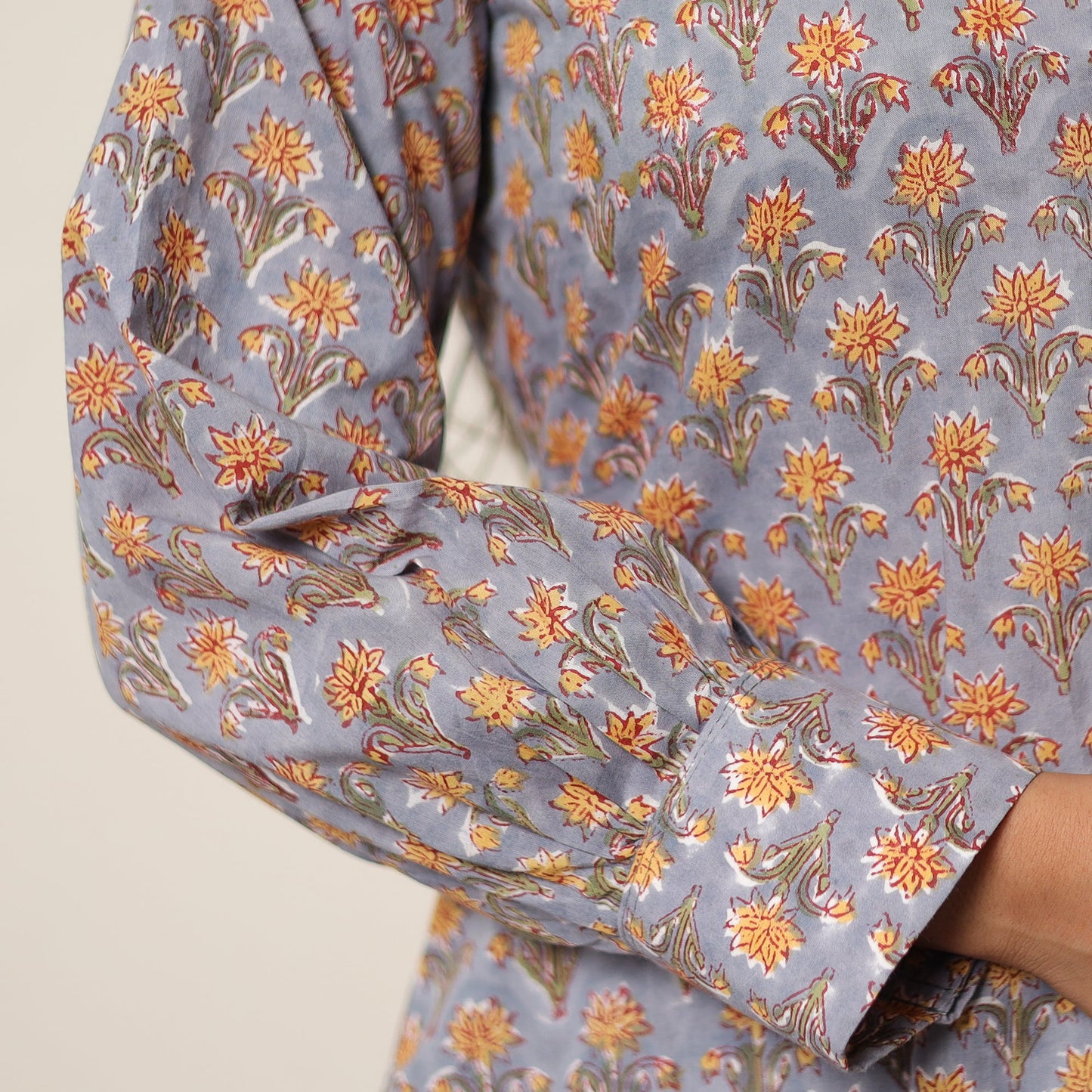 Sanganeri block printed cotton co-ord set 01 - handcrafted