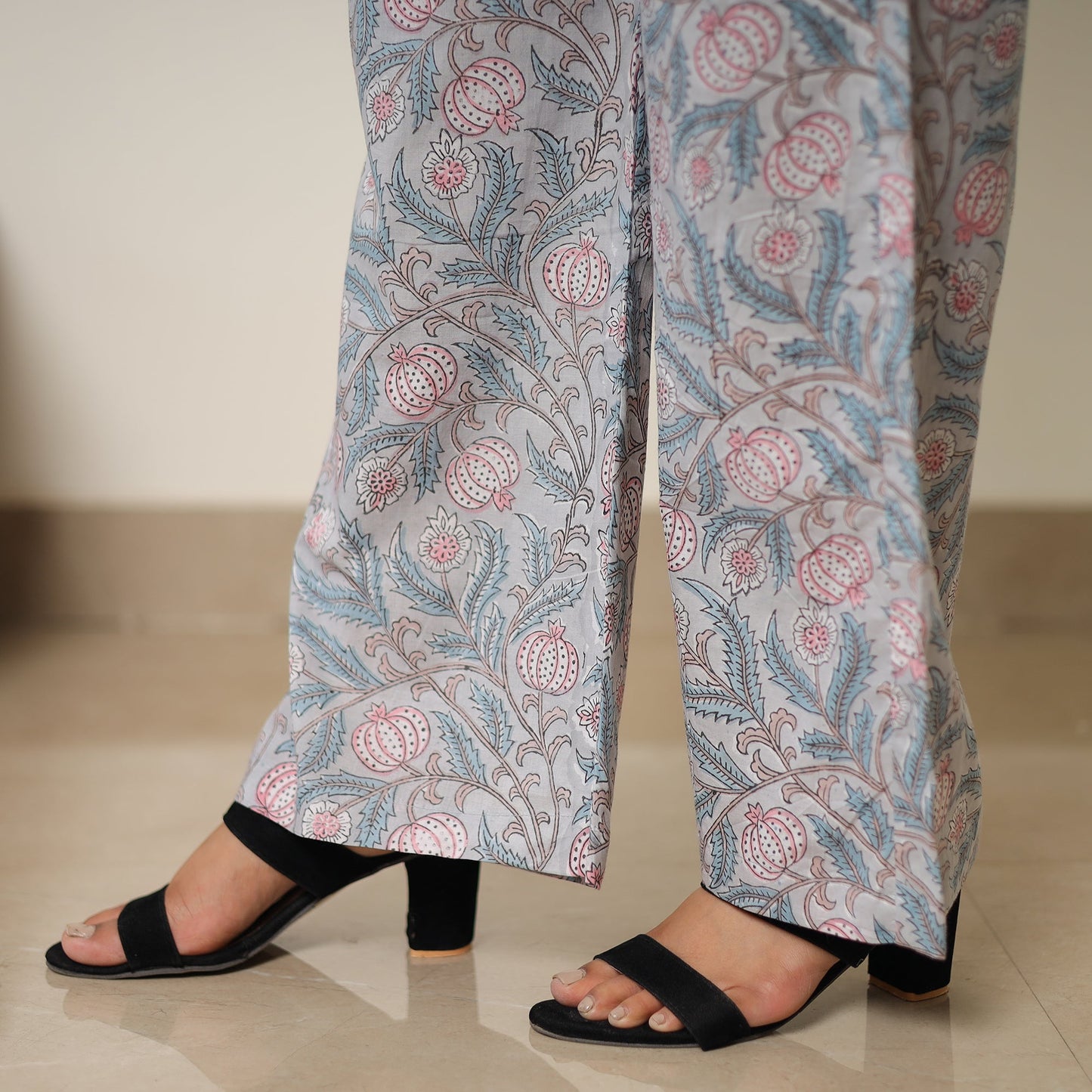 Sanganeri printed cotton co-ord set 13 - handcrafted