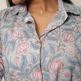 Sanganeri printed cotton co-ord set 13 - handcrafted