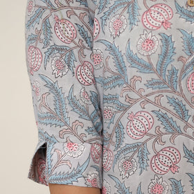 Sanganeri printed cotton co-ord set 13 - handcrafted