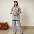 Sanganeri printed cotton co-ord set 13 - handcrafted