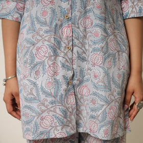 Sanganeri printed cotton co-ord set 13 - handcrafted