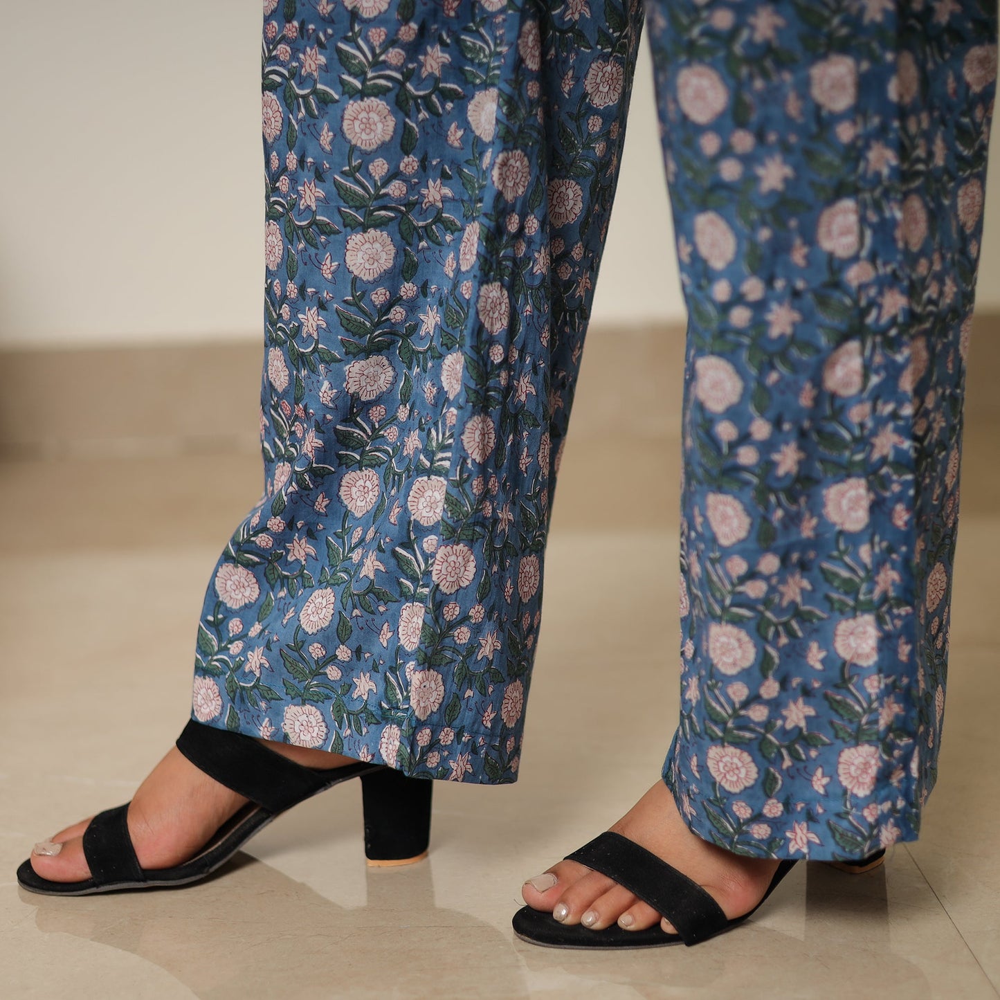 Sanganeri block printed cotton co-ord set 23 - handcrafted