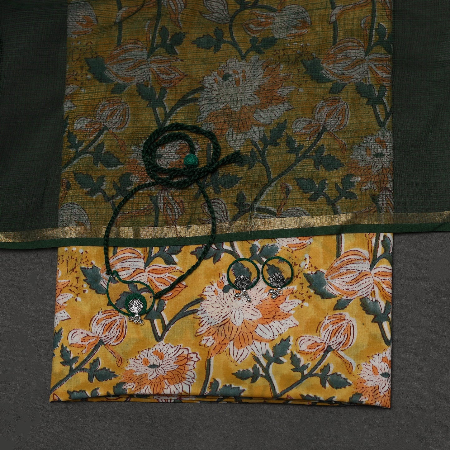 Sanganeri cotton 2pc unstitched dress material