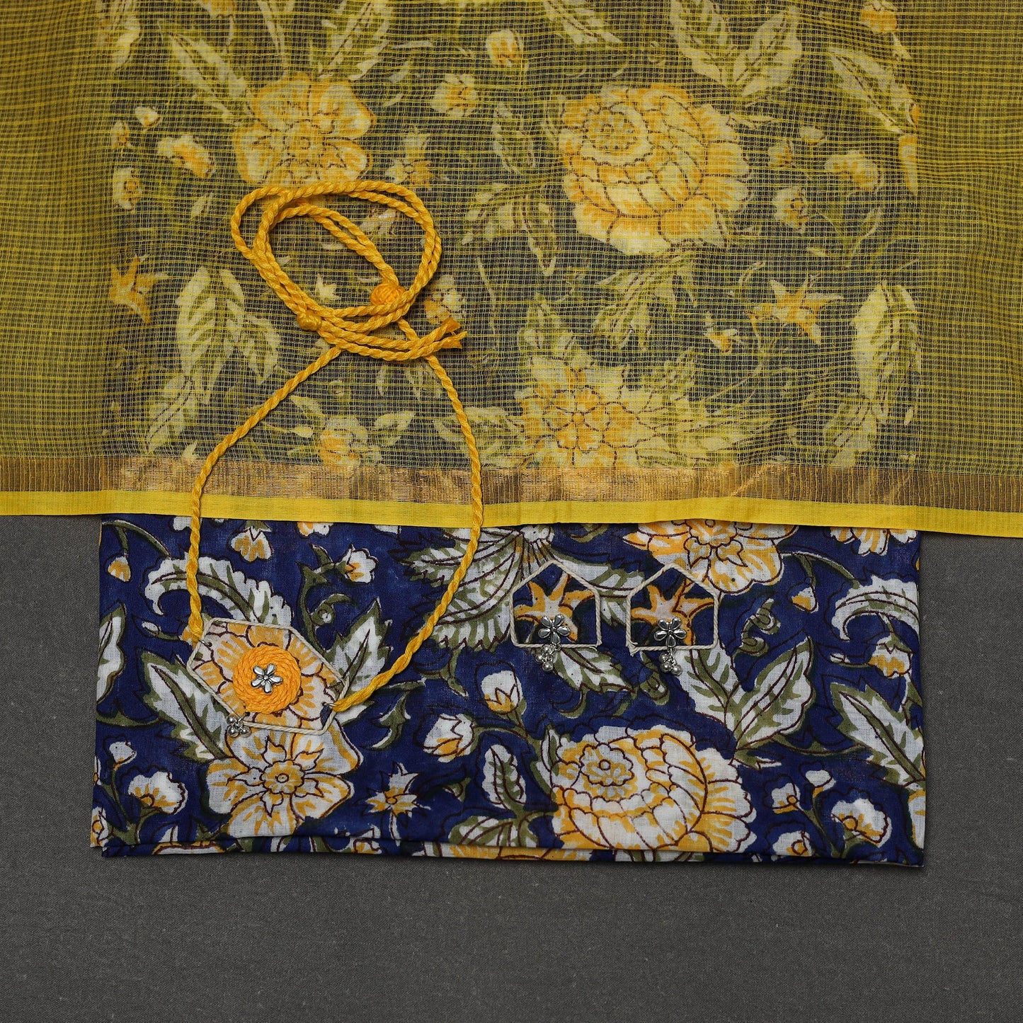 Sanganeri cotton 2pc unstitched dress material