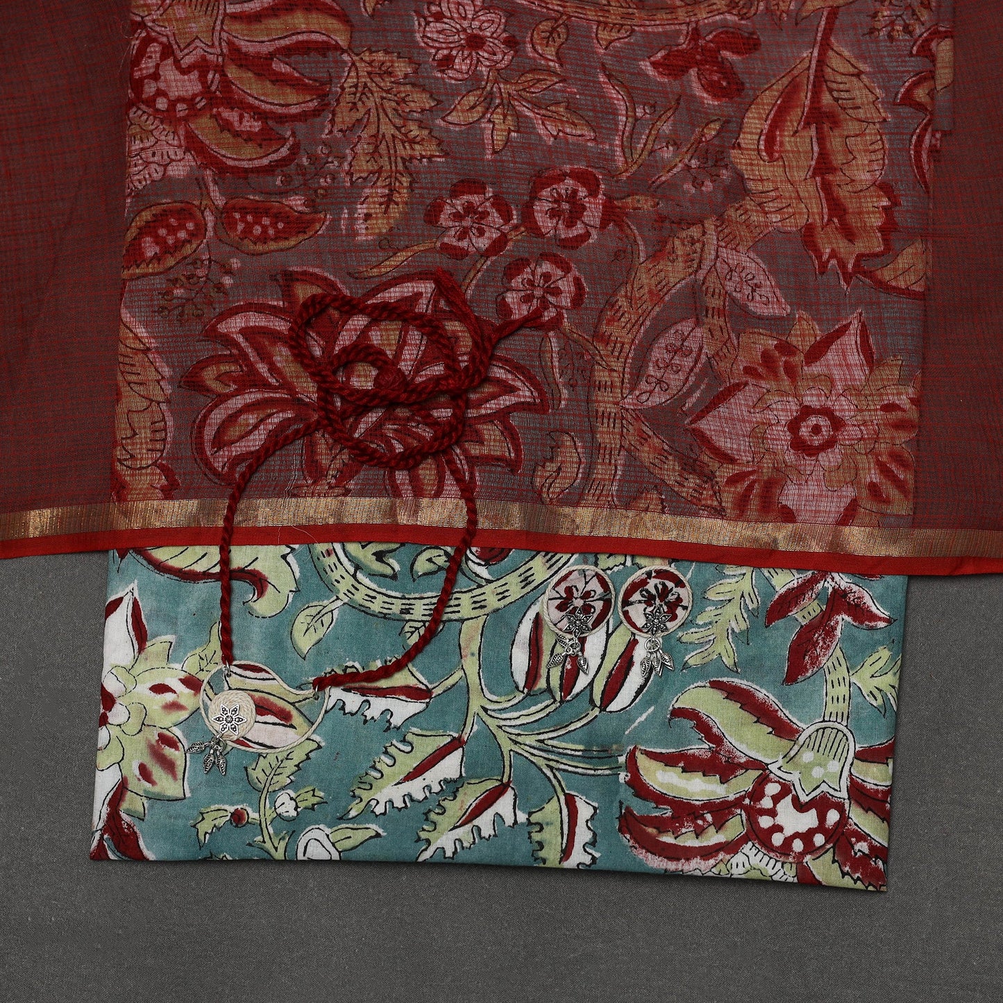 Sanganeri cotton 2pc unstitched dress material