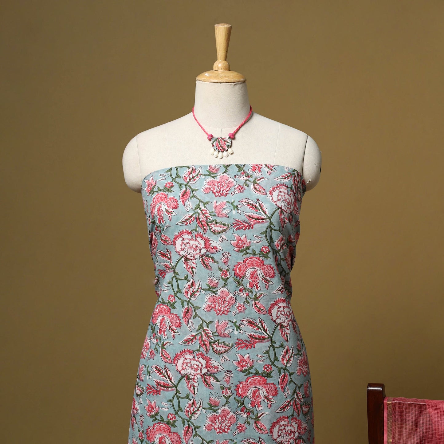 Sanganeri cotton 2pc unstitched dress material