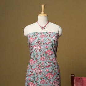 Sanganeri cotton 2pc unstitched dress material