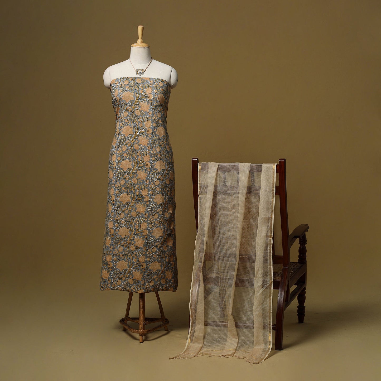 Sanganeri cotton 2pc unstitched dress material