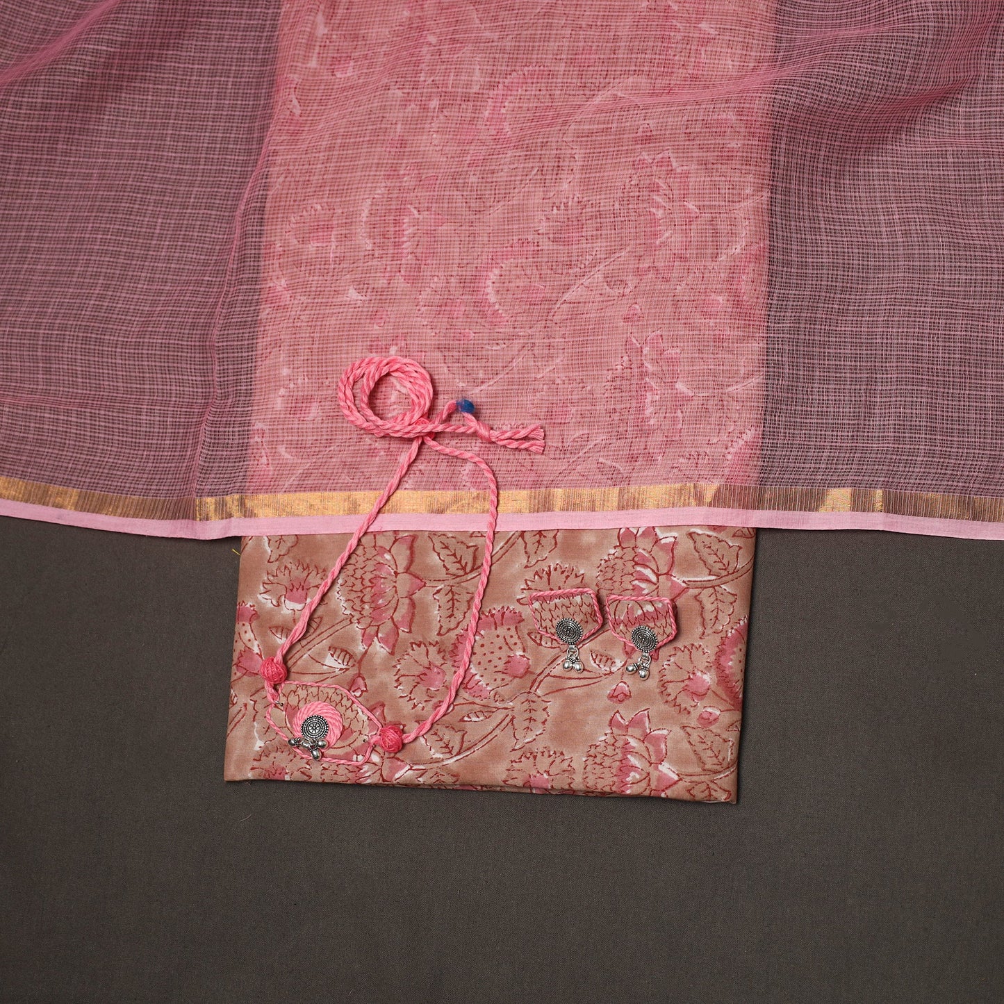 Sanganeri cotton 2pc unstitched dress material