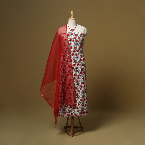 Sanganeri cotton 2pc unstitched dress material