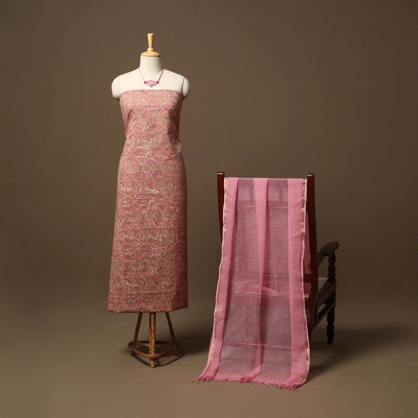 Sanganeri cotton 2pc unstitched dress material