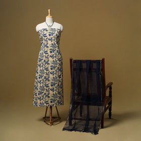 Sanganeri cotton 2pc unstitched dress material