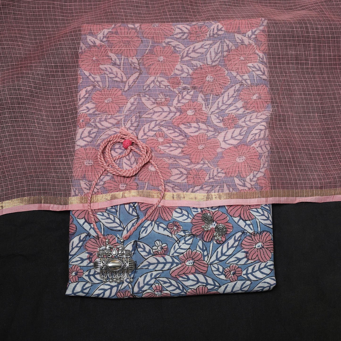 Sanganeri cotton 2pc unstitched dress material