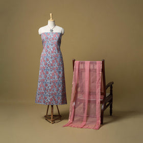 Sanganeri cotton 2pc unstitched dress material